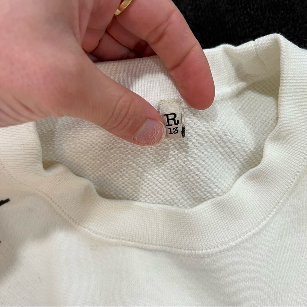 R13 Graffiti Oversized Crew Neck Sweatshirt - Picture 5 of 7